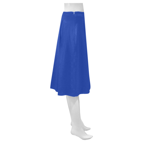 color Egyptian blue Mnemosyne Women's Crepe Skirt (Model D16)