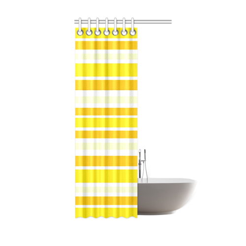 Sunshine Yellow Stripes Shower Curtain 36"x72"