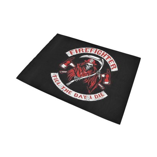 FireFighter Till The Day I Die Area Rug7'x5'