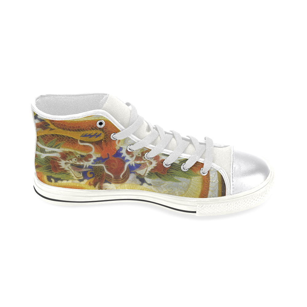 Chinese Dragons Women's Classic High Top Canvas Shoes (Model 017)