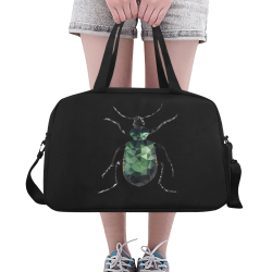 Low poly geometric green bug Fitness Handbag (Model 1671)