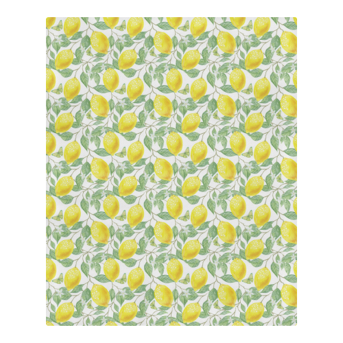 Lemons And Butterfly 3-Piece Bedding Set