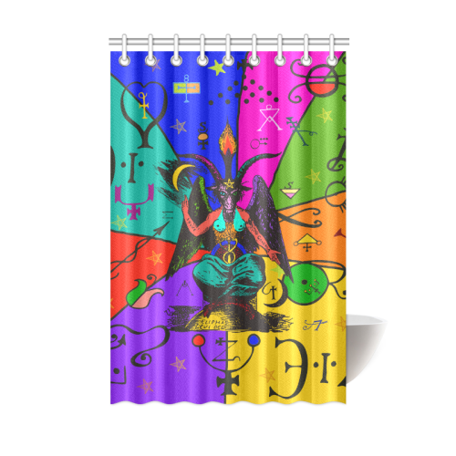 Awesome Baphomet Popart Shower Curtain 48"x72"