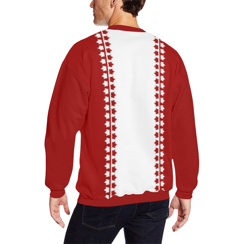 Classic Canada Souvenir Sweatshirts Men's Oversized Fleece Crew Sweatshirt (Model H18)
