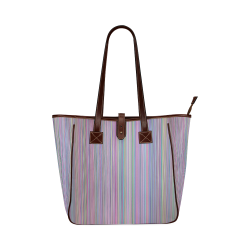 Broken TV screen rainbow stripe Classic Tote Bag (Model 1644)