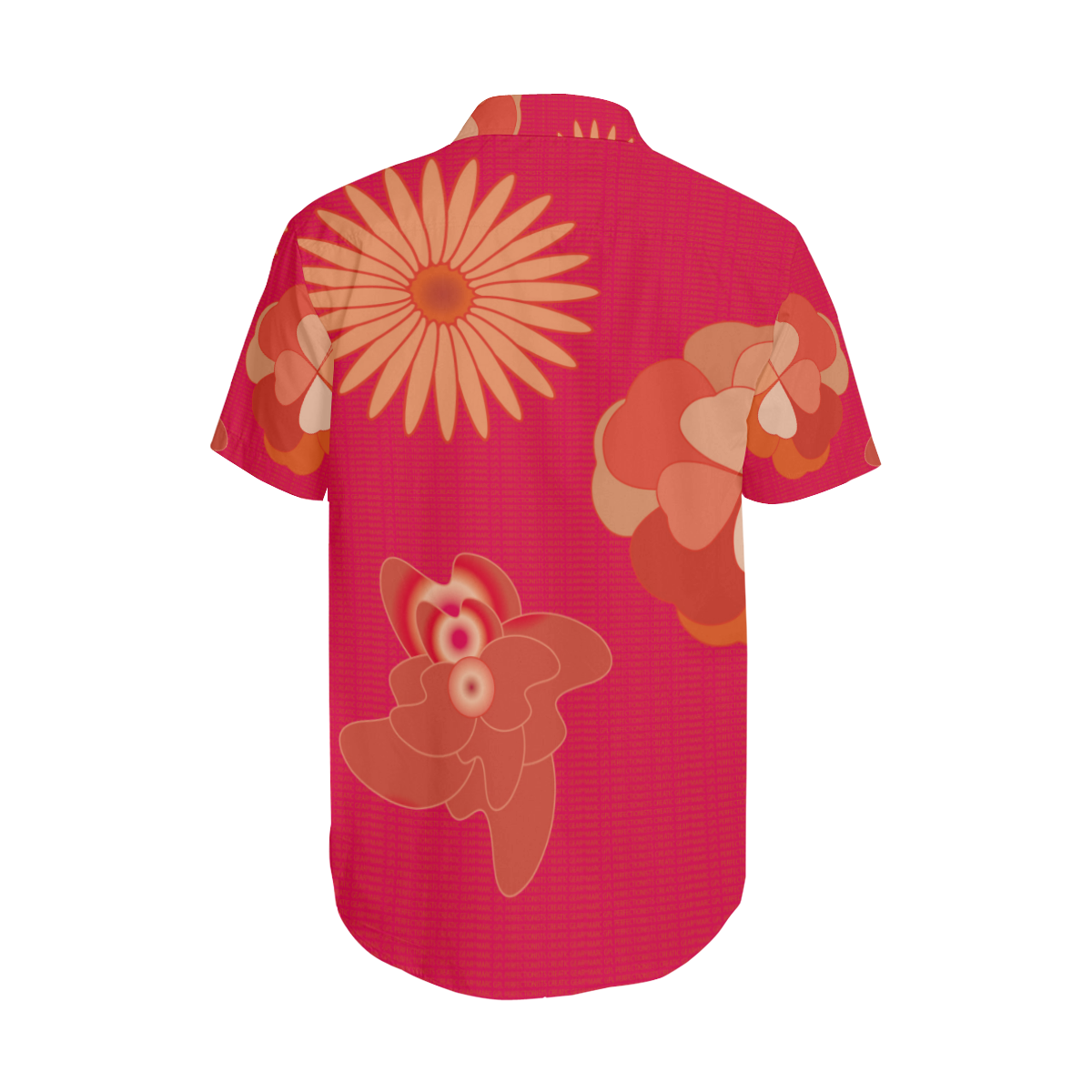 Flowers21. A0, B2, C0, Men's Short Sleeve Shirt with Lapel Collar (Model T54)