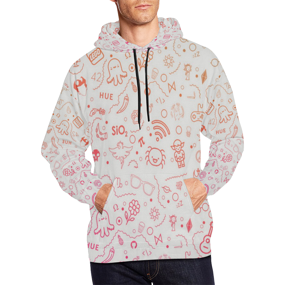 Gamer Fuel Mad Skills Genius All Over Print Hoodie for Men/Large Size (USA Size) (Model H13)