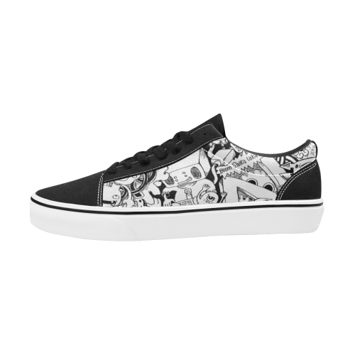 skate memes003 Men's Low Top Skateboarding Shoes (Model E001-2)