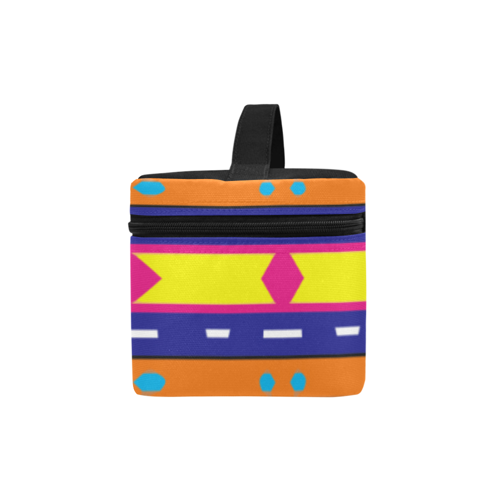 Distorted colorful shapes and stripes Cosmetic Bag/Large (Model 1658)