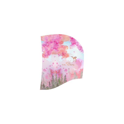Little Deer in the Magic Pink Forest All Over Print Sleeveless Hoodie for Women (Model H15)