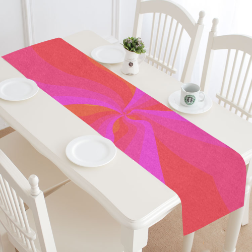 Pink waves Table Runner 16x72 inch