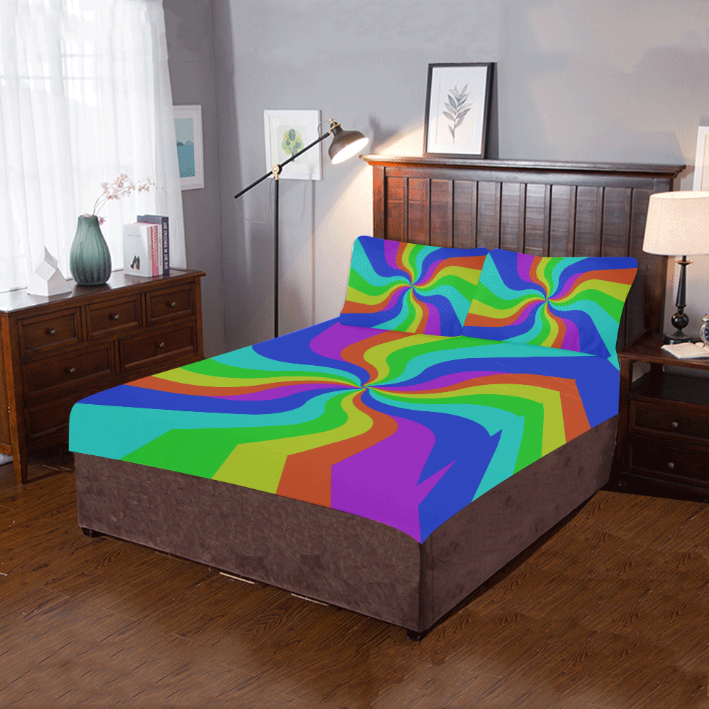 Rainbow storm 3-Piece Bedding Set