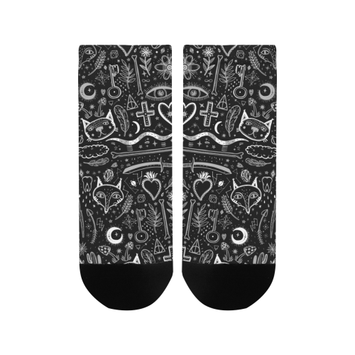 Funny Nature Of Life Sketchnotes Pattern 4 Women's Ankle Socks