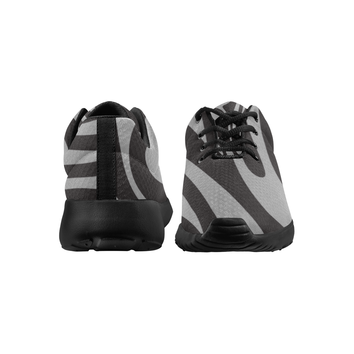 deportivas de mujer en gris y negro Women's Athletic Shoes (Model 0200)