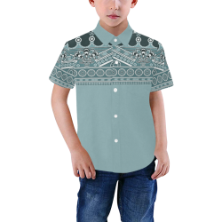 Assyrian Folk Art Boys' All Over Print Short Sleeve Shirt (Model T59)