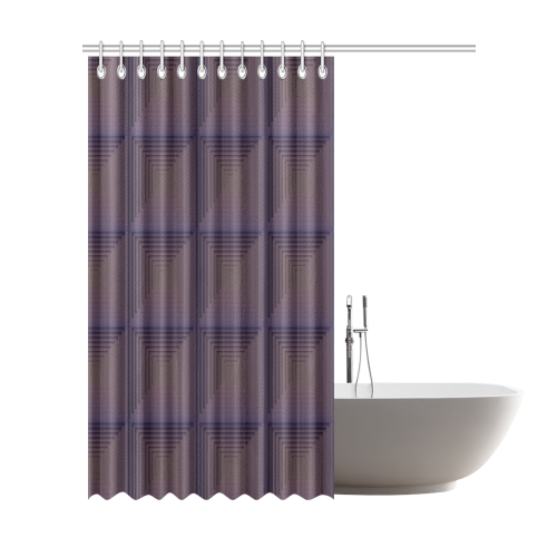 Greyish multicolored multiple squares Shower Curtain 72"x84"