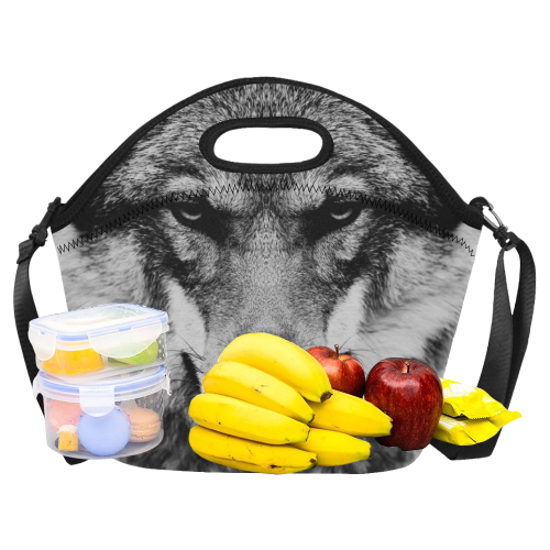 Wolf Animal Nature Neoprene Lunch Bag/Large (Model 1669)