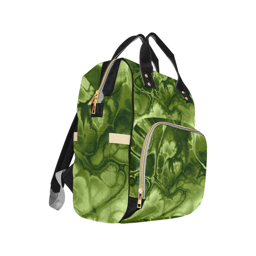 Alien Green Inspired Diaper Backpack. Multi-Function Diaper Backpack/Diaper Bag (Model 1688)