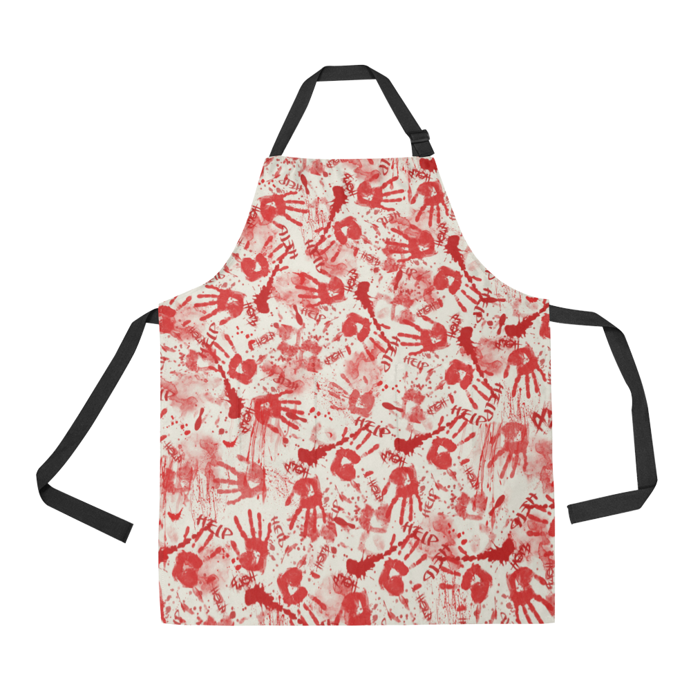 Bloody Halloween Hands All Over Print Apron