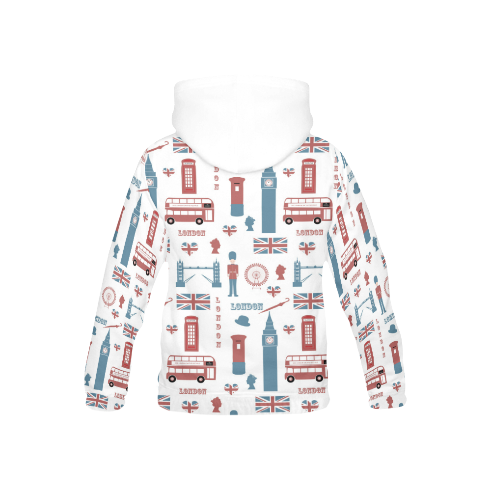 I love London All Over Print Hoodie for Kid (USA Size) (Model H13)