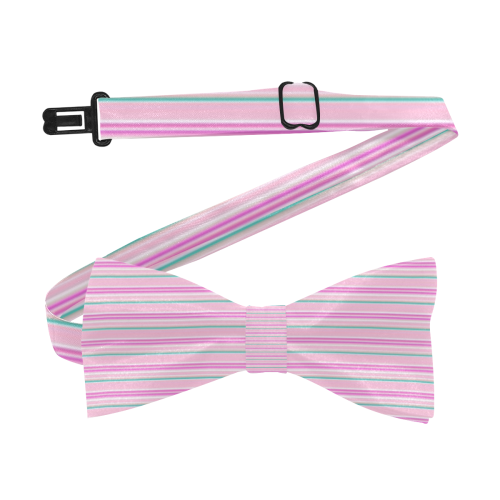 Pink Stripes Horizontal Custom Bow Tie