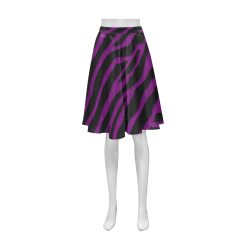 Ripped SpaceTime Stripes - Purple Athena Women's Short Skirt (Model D15)
