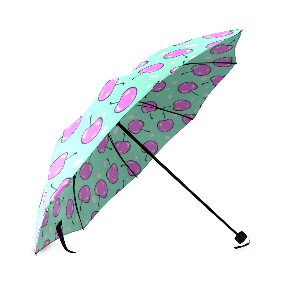 Pink Cherries Foldable Umbrella (Model U01)