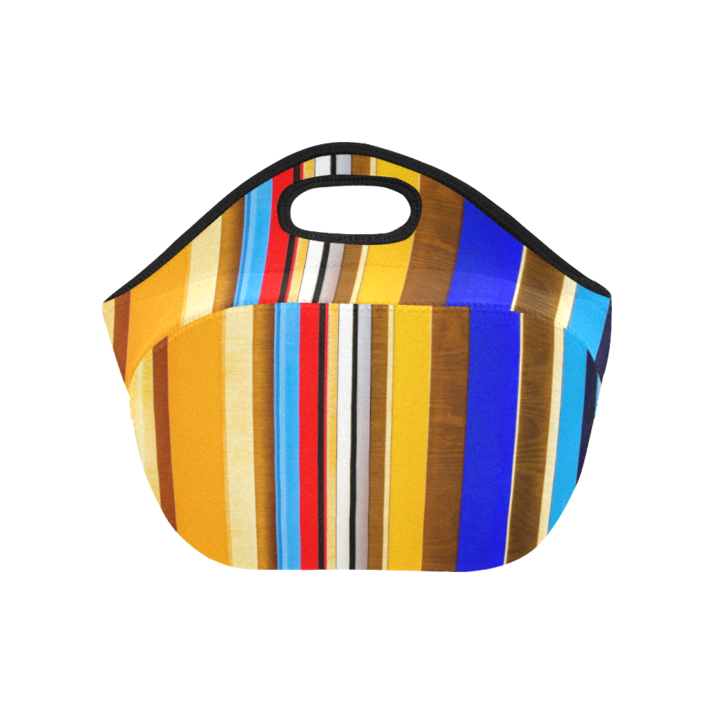 Colorful abstract pattern stripe art Neoprene Lunch Bag/Small (Model 1669)