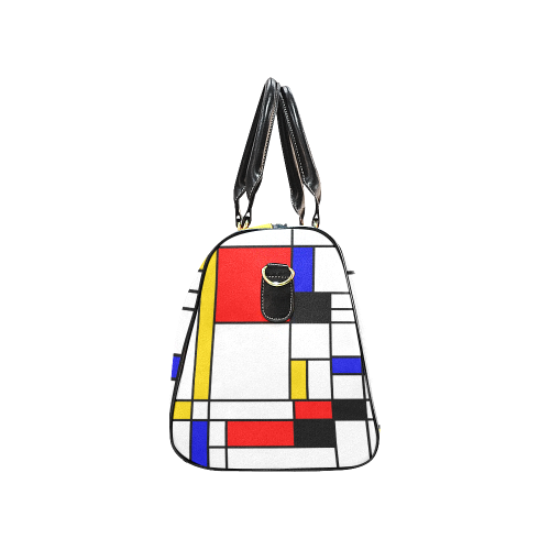 Bauhouse Composition Mondrian Style New Waterproof Travel Bag/Large (Model 1639)