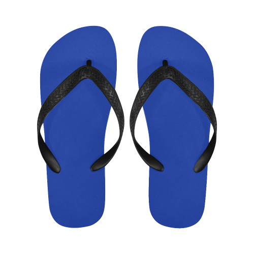 color Egyptian blue Flip Flops for Men/Women (Model 040)