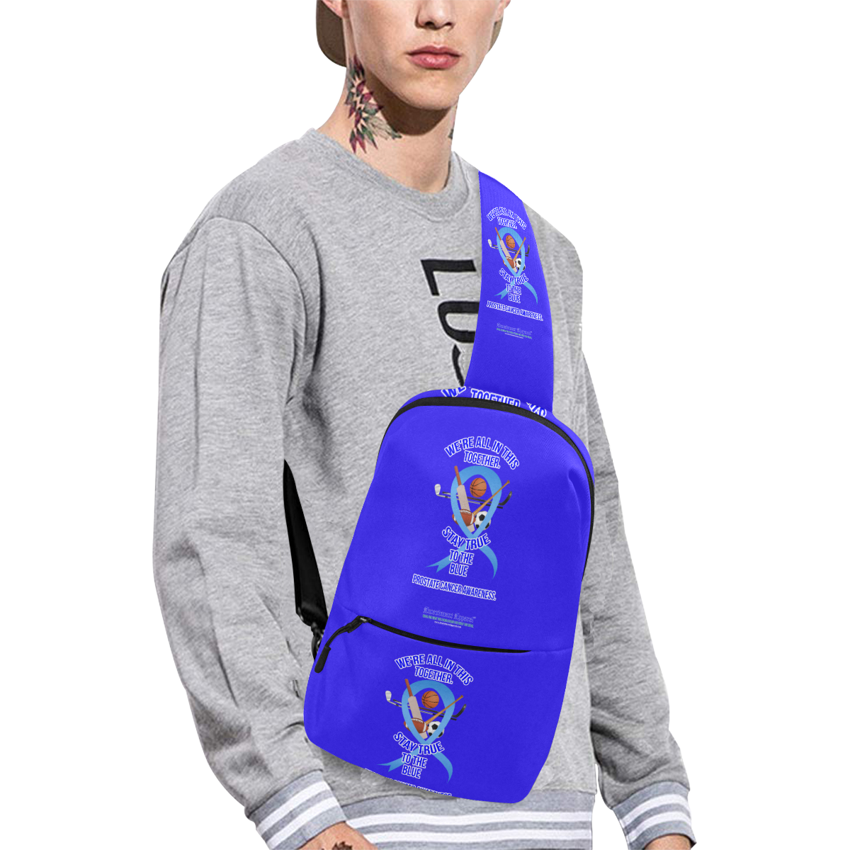 Prostate-Cancer-Awareness-Shoulder Bag Chest Bag (Model 1678)