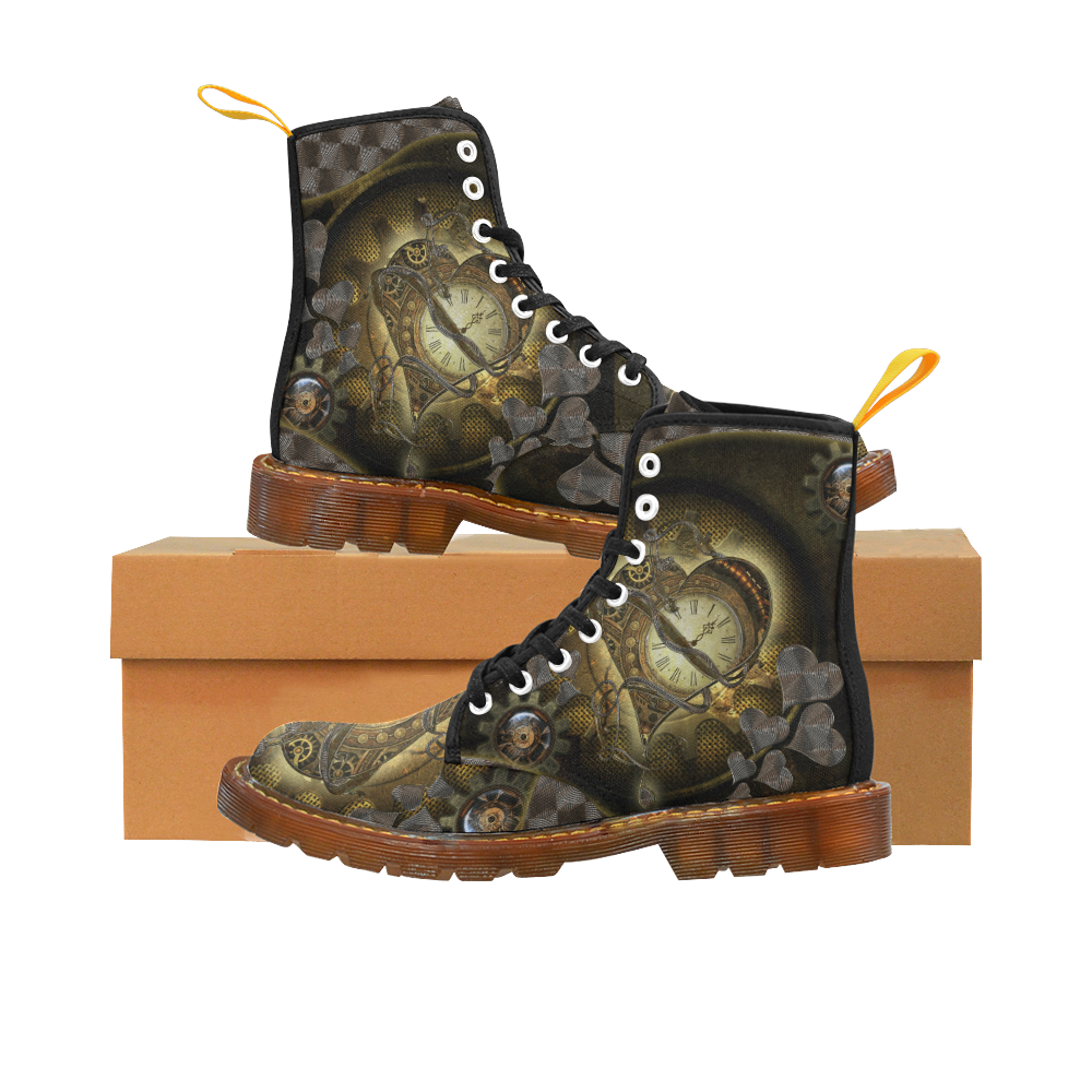 Awesome steampunk heart Martin Boots For Women Model 1203H