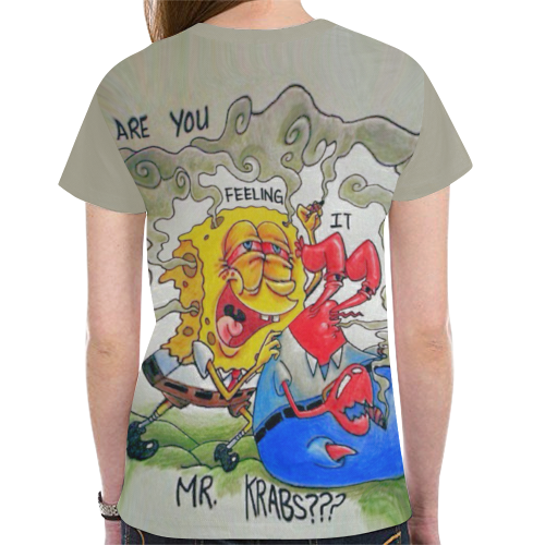 Weed - Mr Krabs New All Over Print T-shirt for Women (Model T45)