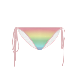 Pastel Rainbow Custom Bikini Swimsuit Bottom