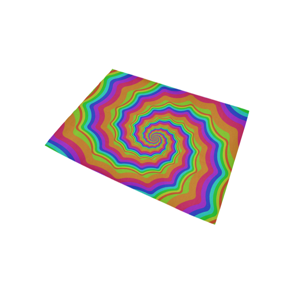 Rainbow spiral Area Rug 5'3''x4'