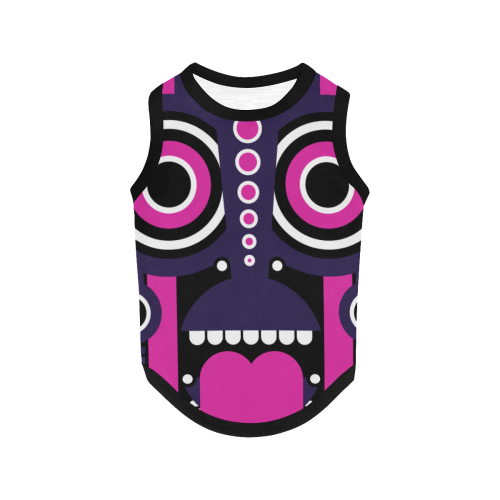 Pink Purple Tiki Tribal All Over Print Pet Tank Top