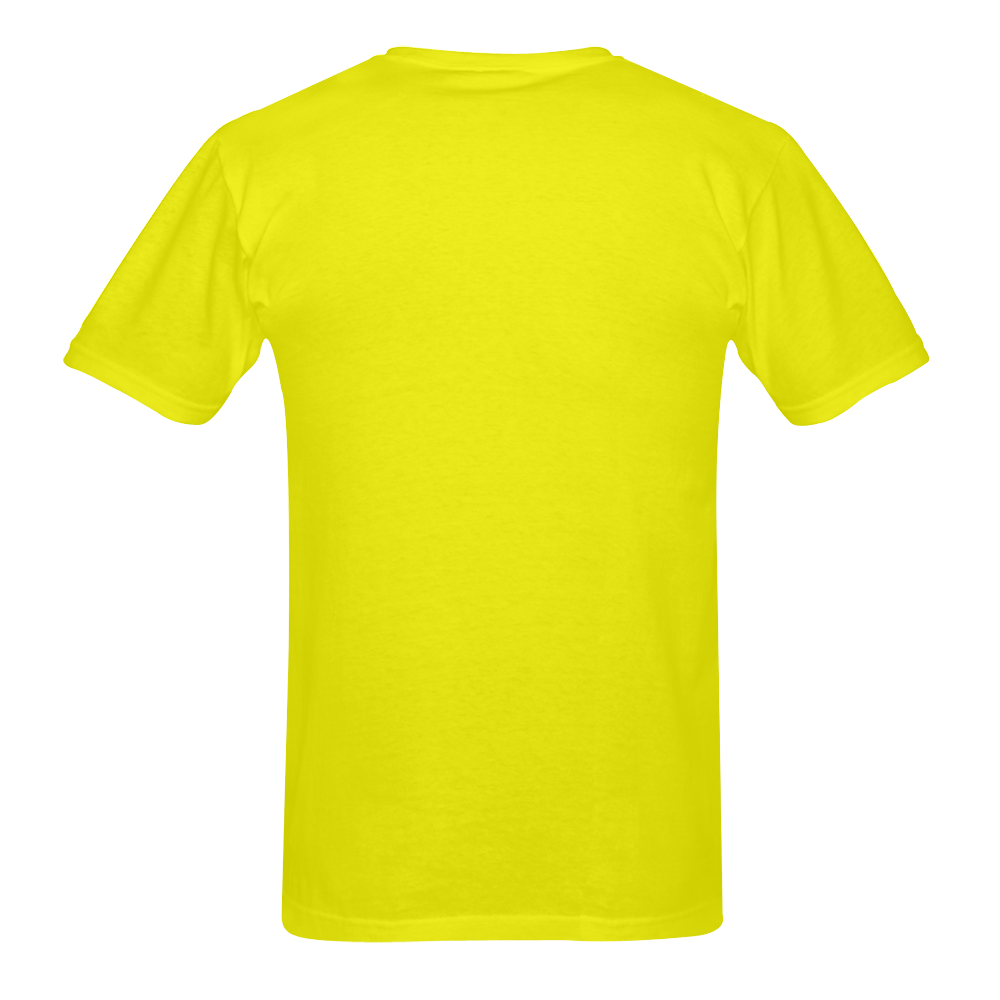 Yellow & Black T-Shirt Men's T-Shirt in USA Size (Two Sides Printing)