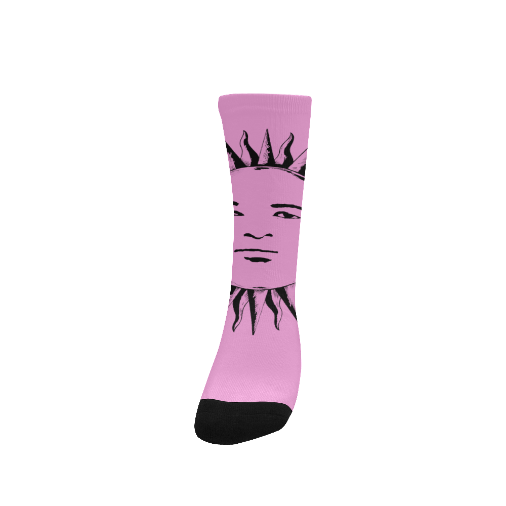 GOD Women Socks Light Pink & Black Women's Custom Socks