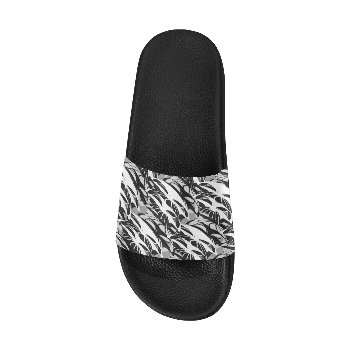 Alien Troops - Black & White Men's Slide Sandals (Model 057)
