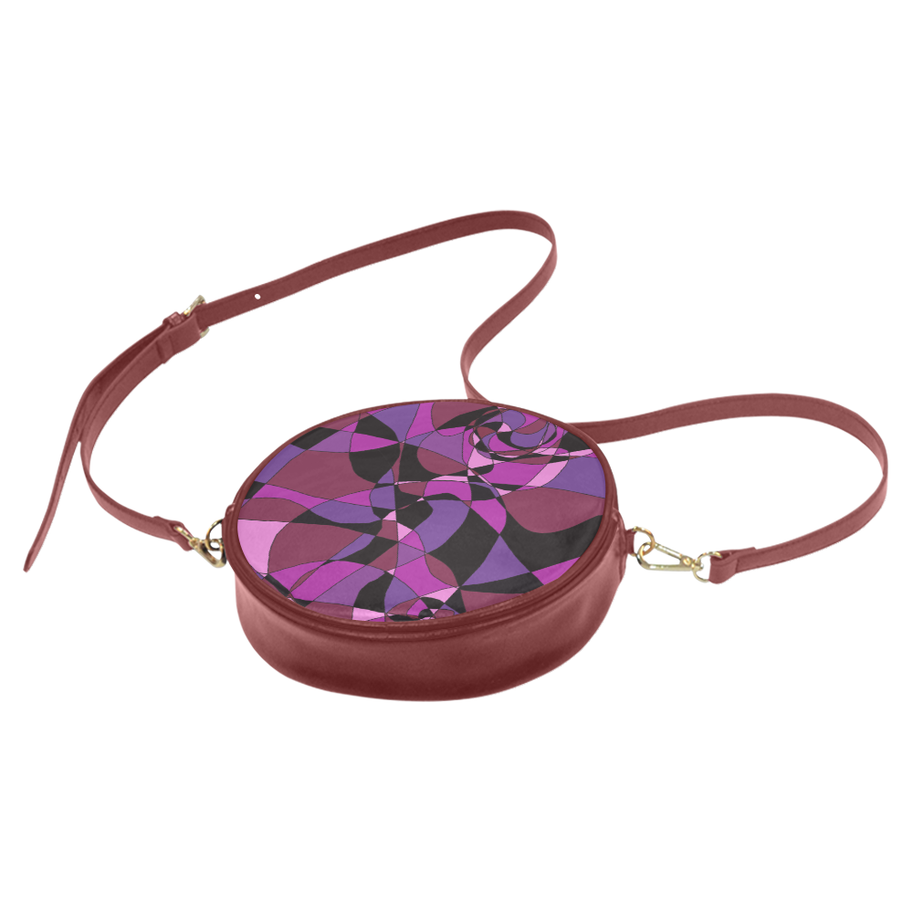Abstract Design #6 Round Sling Bag (Model 1647)
