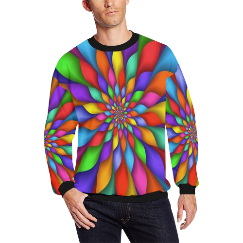 RAINBOW SKITTLES All Over Print Crewneck Sweatshirt for Men (Model H18)