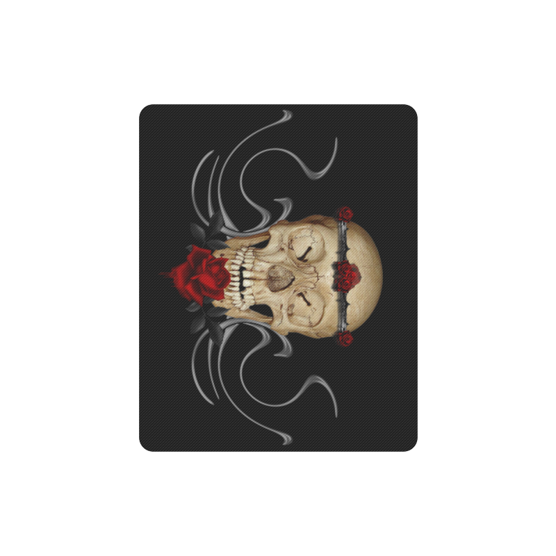 Queen Of Roses Gothic Skull Rectangle Mousepad