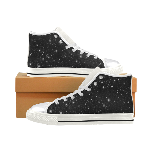 Stars in the Universe Women's Classic High Top Canvas Shoes (Model 017)