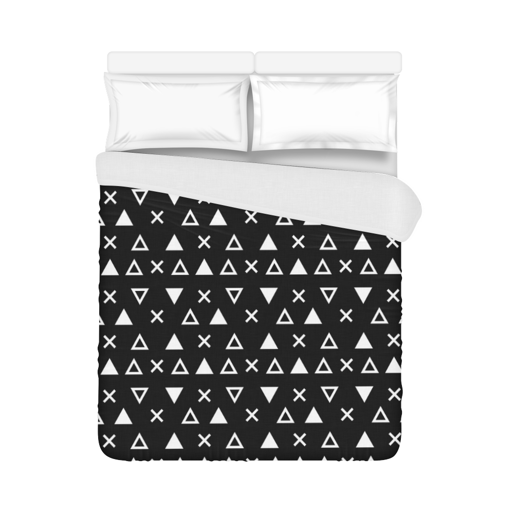 Geo Line Triangle Duvet Cover 86"x70" ( All-over-print)