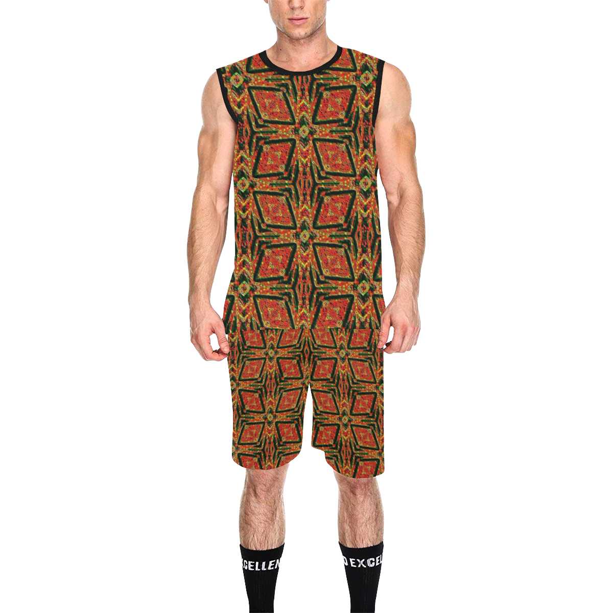 geometric doodle 2 All Over Print Basketball Uniform