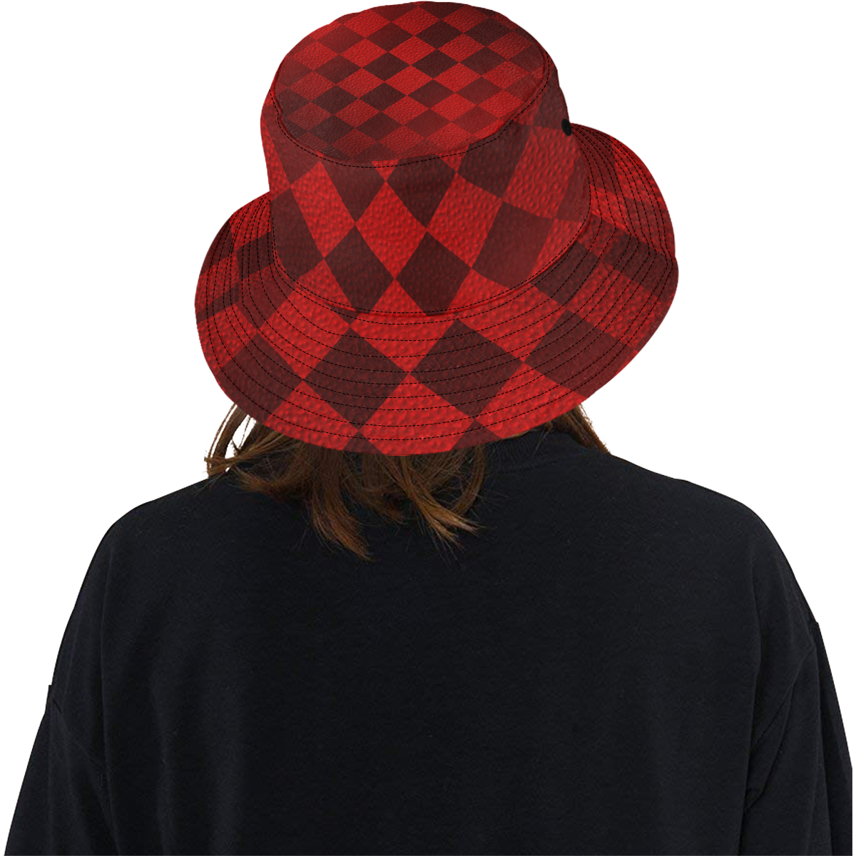 Christmas Red Square All Over Print Bucket Hat