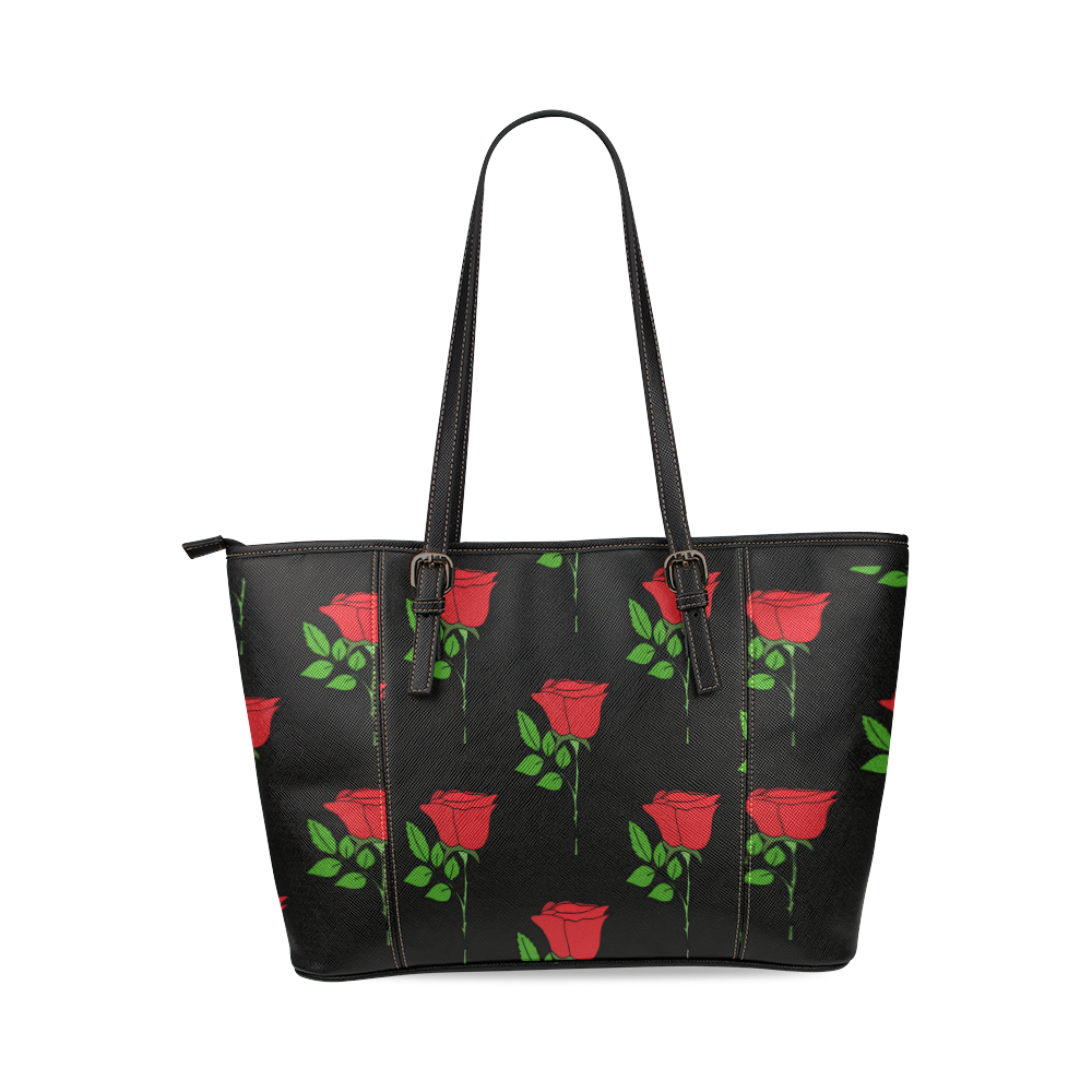 rosas Leather Tote Bag/Small (Model 1640)