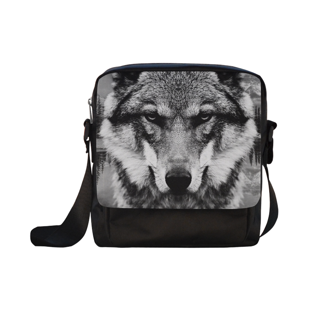 Wolf Animal Nature Crossbody Nylon Bags (Model 1633)