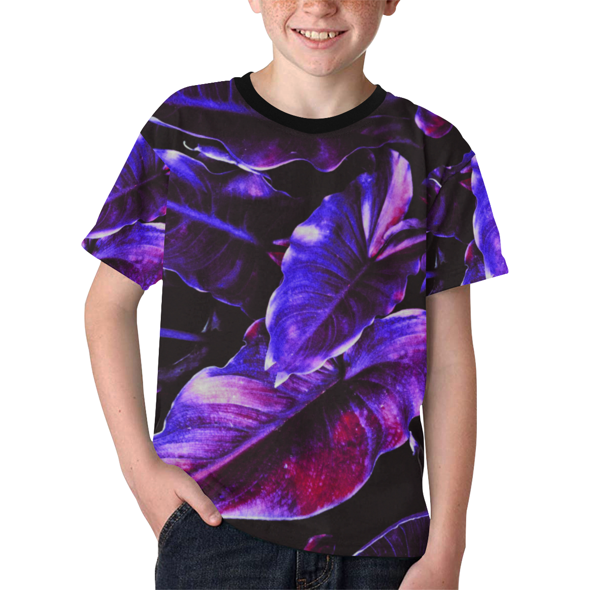 Plants PURPLE Kids' All Over Print T-shirt (Model T65)