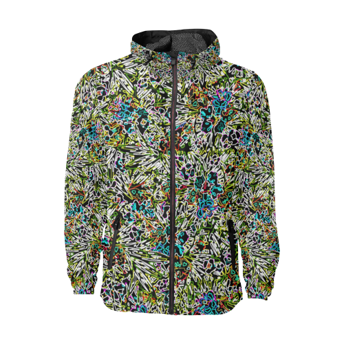 Multicolored Abstract Pattern Unisex All Over Print Windbreaker (Model H23)